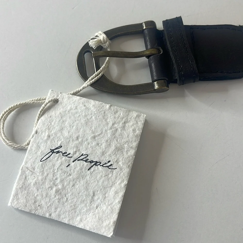 Free People Moving to Mars Handmade Belt Green XS/S